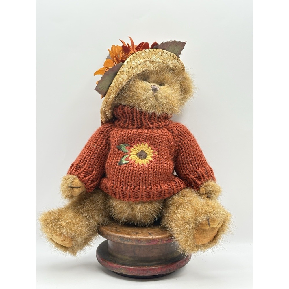 The Bearington Collection Sunny B. Berriman Straw Hat Sunflower Autumn Sunny B.